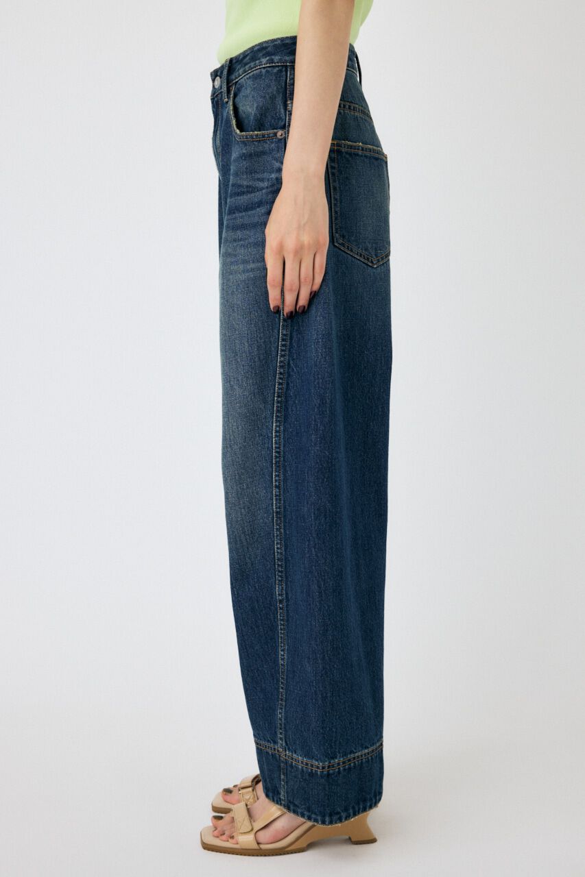 MOUSSY「OVER DYED CURVED バギー」|デニム|