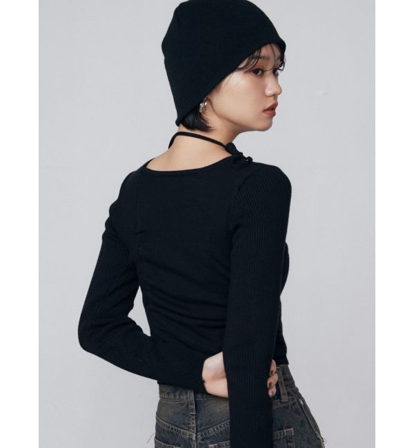 EMODA「チョーカーギャザーフィットニット」|ニット・セーター|