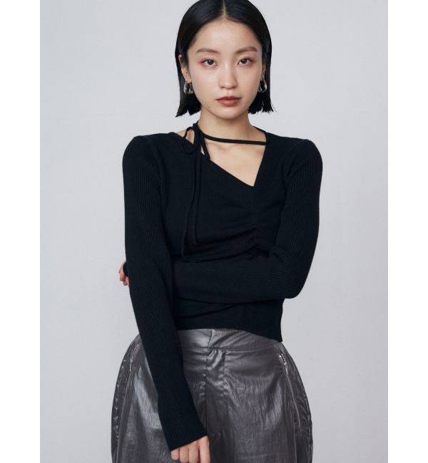 EMODA「チョーカーギャザーフィットニット」|ニット・セーター|