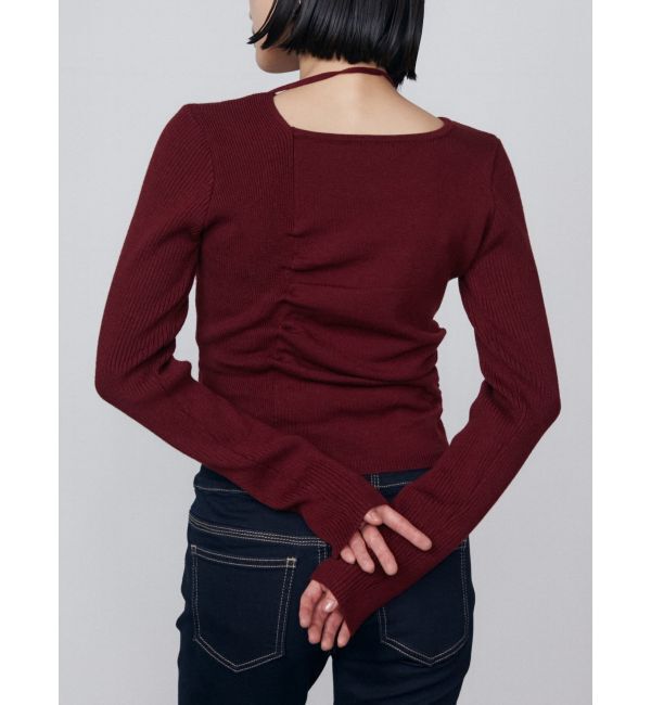 EMODA「チョーカーギャザーフィットニット」|ニット・セーター|