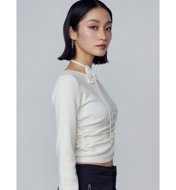 EMODA「チョーカーギャザーフィットニット」|ニット・セーター|