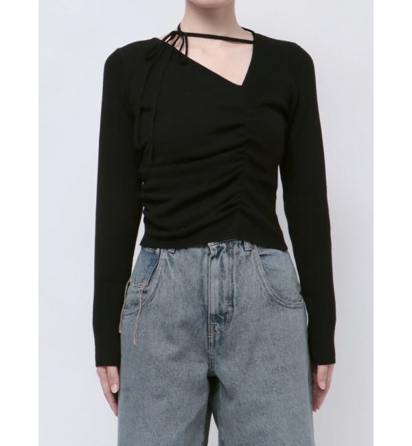 EMODA「チョーカーギャザーフィットニット」|ニット・セーター|