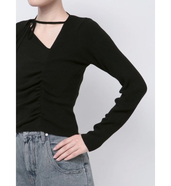 EMODA「チョーカーギャザーフィットニット」|ニット・セーター|