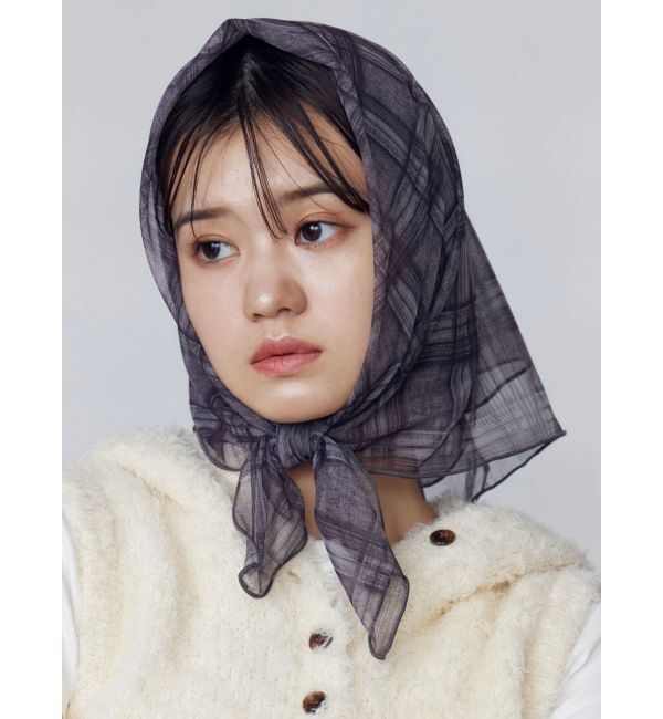 EMODA「ワイドシアースカーフ」|ストール|グレー