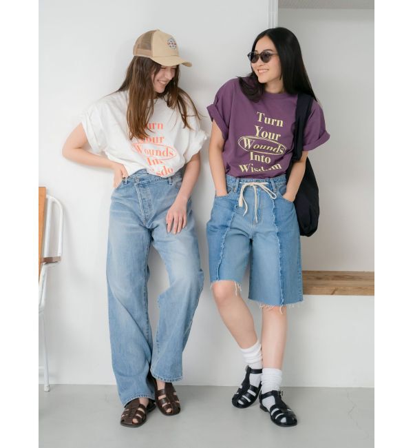 Ungrid「ヴィンテージウォッシュロゴビッグTee」|Tシャツ・カットソー|