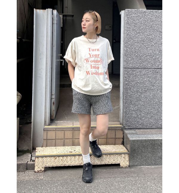 Ungrid「ヴィンテージウォッシュロゴビッグTee」|Tシャツ・カットソー|