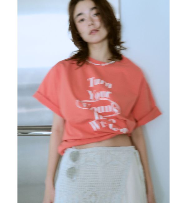 Ungrid「ヴィンテージウォッシュロゴビッグTee」|Tシャツ・カットソー|