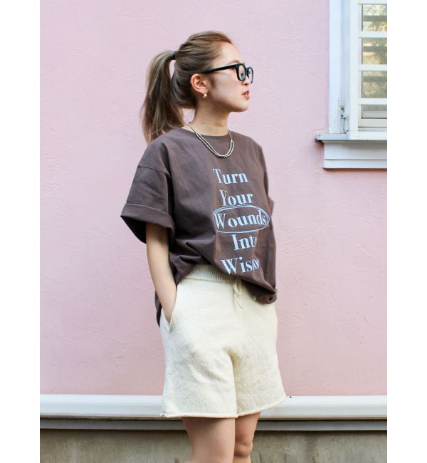 Ungrid「ヴィンテージウォッシュロゴビッグTee」|Tシャツ・カットソー|