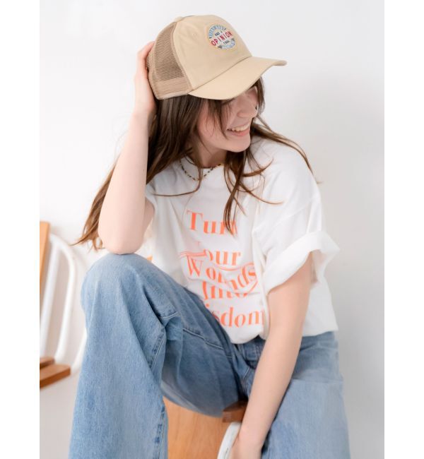 Ungrid「ヴィンテージウォッシュロゴビッグTee」|Tシャツ・カットソー|