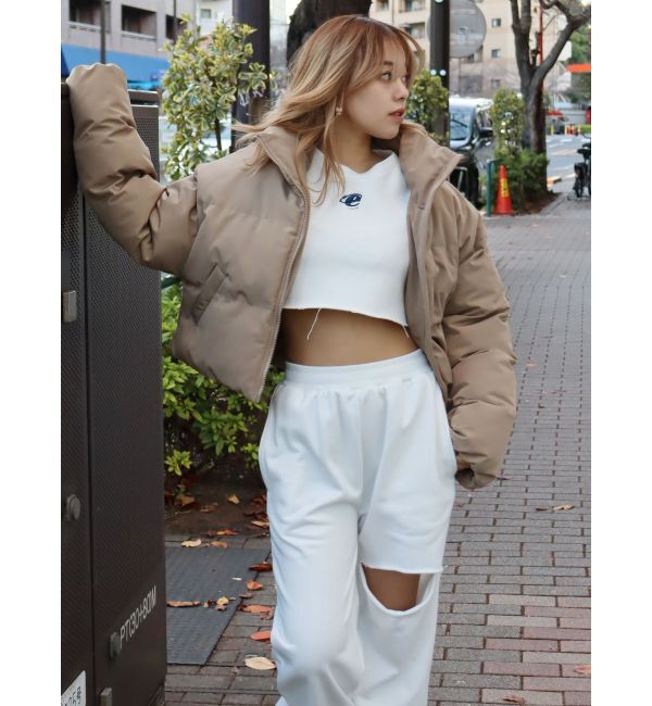 EVRIS「クロップドスウェットトップス【セットアップ着用可能】」|スウェット・ジャージ|