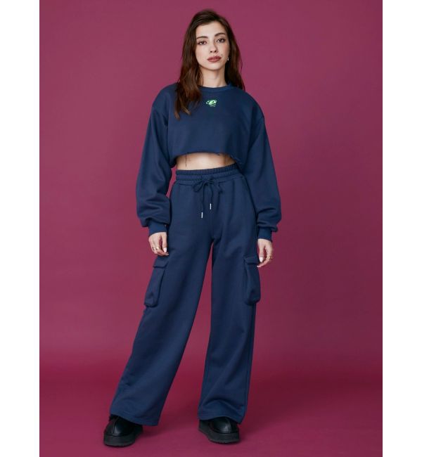 EVRIS「クロップドスウェットトップス【セットアップ着用可能】」|スウェット・ジャージ|