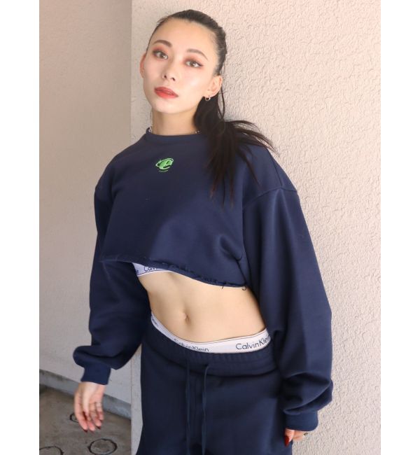 EVRIS「クロップドスウェットトップス【セットアップ着用可能】」|スウェット・ジャージ|