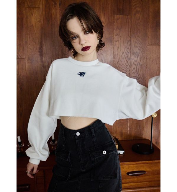 EVRIS「クロップドスウェットトップス【セットアップ着用可能】」|スウェット・ジャージ|