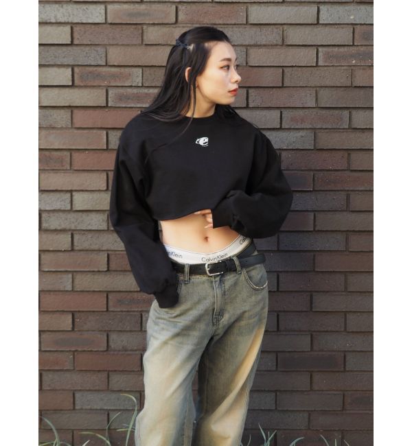 EVRIS「クロップドスウェットトップス【セットアップ着用可能】」|スウェット・ジャージ|