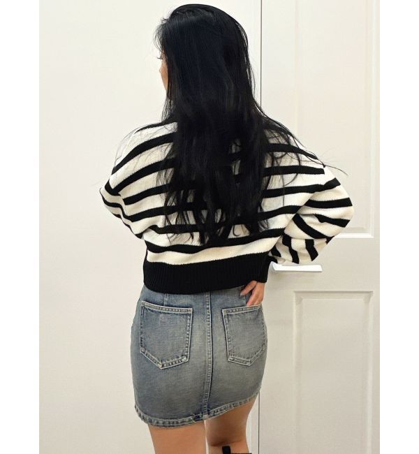 GYDA「ハイウエスSIDEサイドレースアップデニムスカートライクショートパンツ」|スカート|