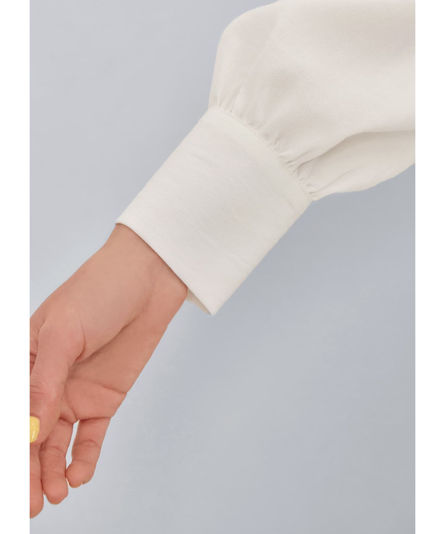 STYLE DELI「スタンドネック袖ギャザーブラウス」|シャツ・ブラウス|