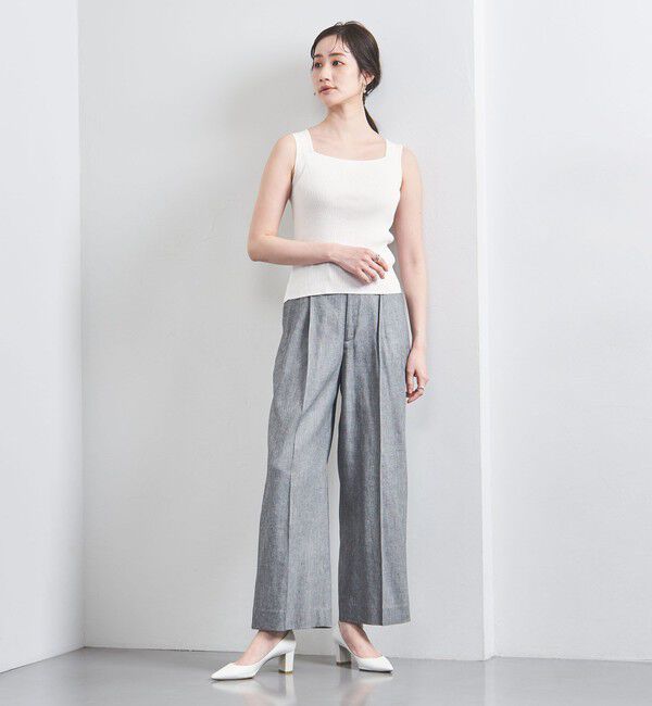 UNITED ARROWS「リブ スクエアネック ニットキャミソール」|ニット・セーター|