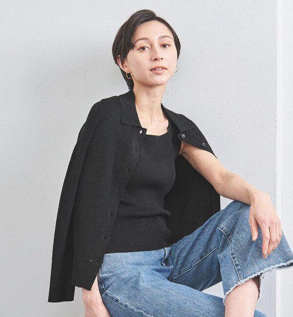 UNITED ARROWS「リブ スクエアネック ニットキャミソール」|ニット・セーター|