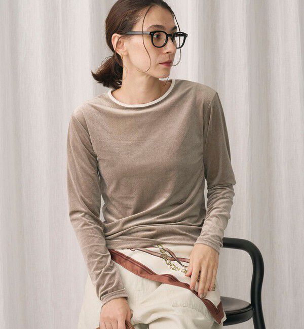 BEAUTY&YOUTH UNITED ARROWS「シアーベロア リンガーロングスリーブTシャツ」|Tシャツ・カットソー|