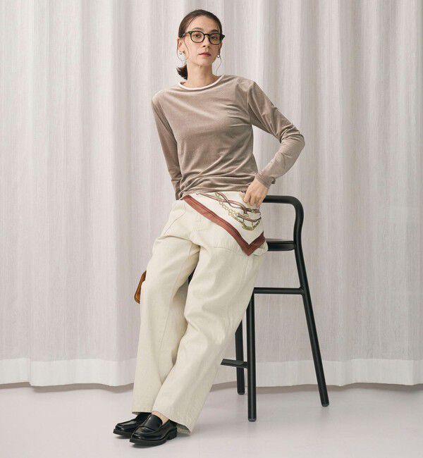 BEAUTY&YOUTH UNITED ARROWS「シアーベロア リンガーロングスリーブTシャツ」|Tシャツ・カットソー|