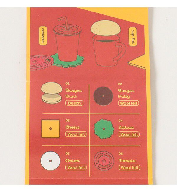 BEAMS「carpenter / ハンバーガー コースター」|食器・キッチングッズ|