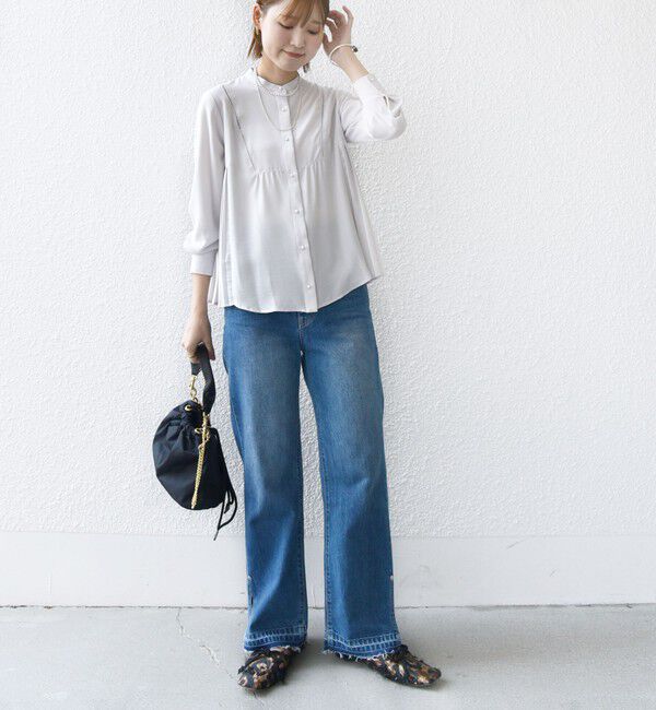 SHIPS for women「《一部追加予約》【WEB限定】〈手洗い可能〉ストレッチ ジョーゼット プリーツ ブラウス」|シャツ・ブラウス|