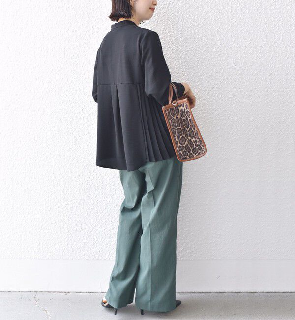 SHIPS for women「《一部追加予約》【WEB限定】〈手洗い可能〉ストレッチ ジョーゼット プリーツ ブラウス」|シャツ・ブラウス|