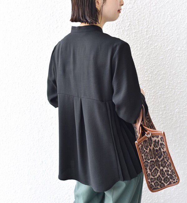 SHIPS for women「《一部追加予約》【WEB限定】〈手洗い可能〉ストレッチ ジョーゼット プリーツ ブラウス」|シャツ・ブラウス|