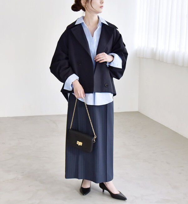 quaranciel「《予約》quaranciel: ドルマンスリーブ ショート トレンチ コート」|トレンチコート|