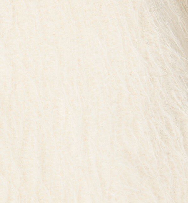 DES PRES「アルパカロングシャギー クロップドジャケット」|ノーカラージャケット|