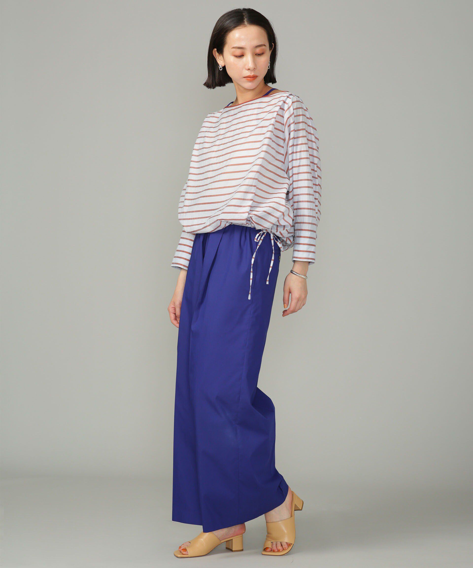 nano･universe「シアーボーダーブラウス」|シャツ・ブラウス|