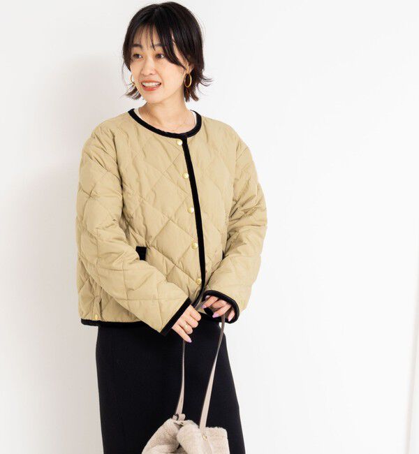 TAION×LIMONTA】別注ベロアパイピングショートダウン（NOLLEY'S