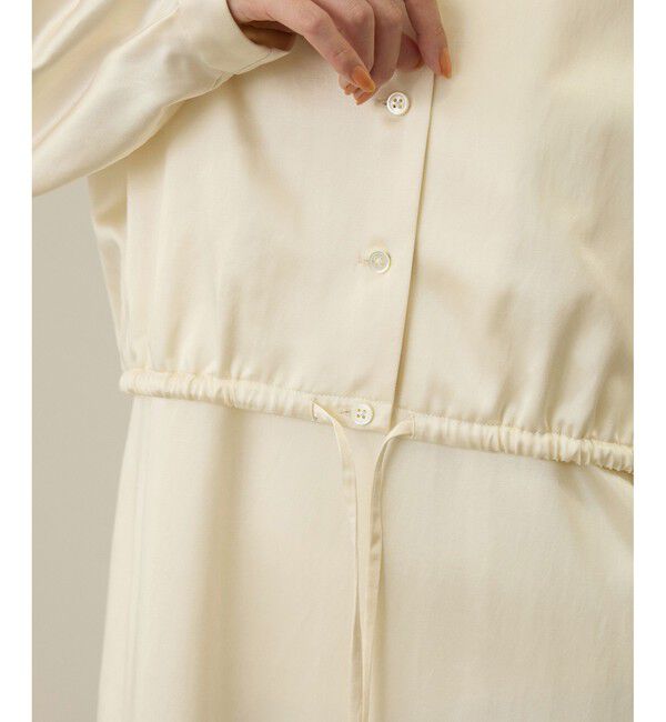 ROPE「【洗える】シャイニーサテンブラウス/セットアップ対応」|シャツ・ブラウス|