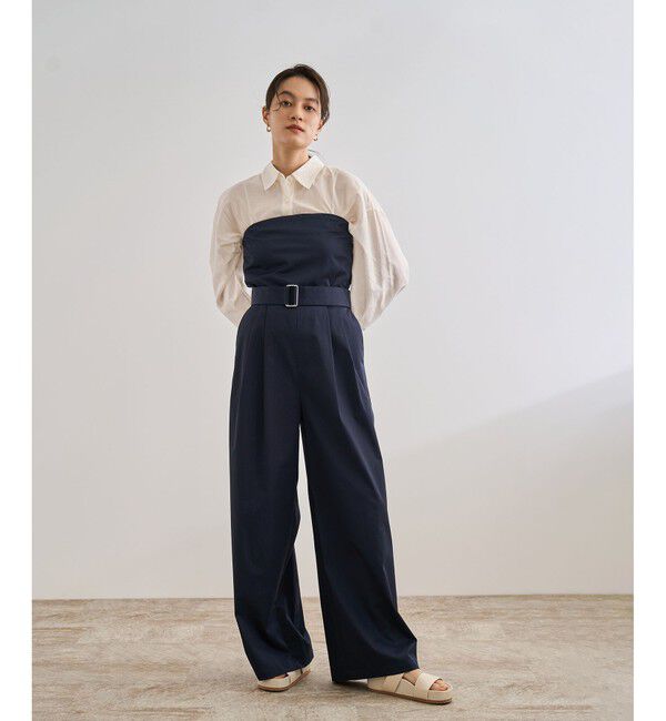 ROPE「【洗える】コットンシアークロップドシャツブラウス」|シャツ・ブラウス|