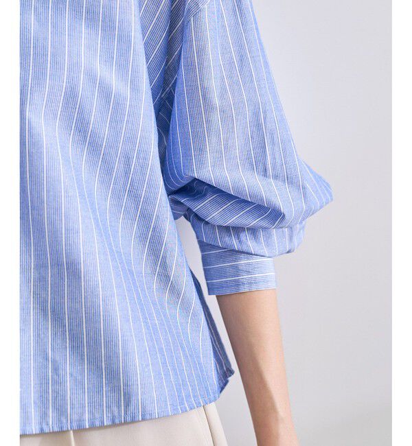 ROPE「【洗える】コットンシアークロップドシャツブラウス」|シャツ・ブラウス|