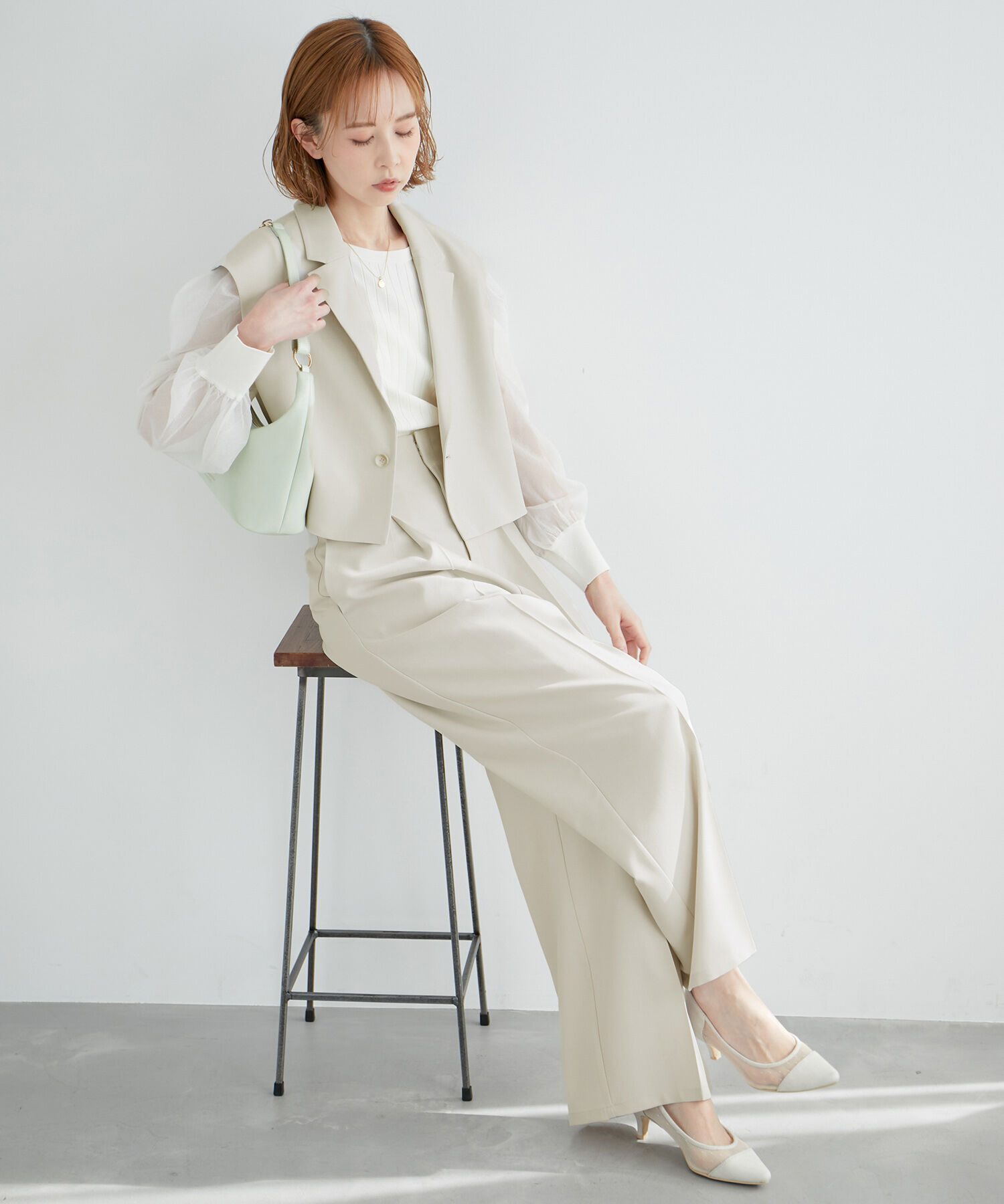 Rope&rsquo;Picnic「ショート丈ジレ/UVカット・リンクコーデ」|ベスト・ジレ|