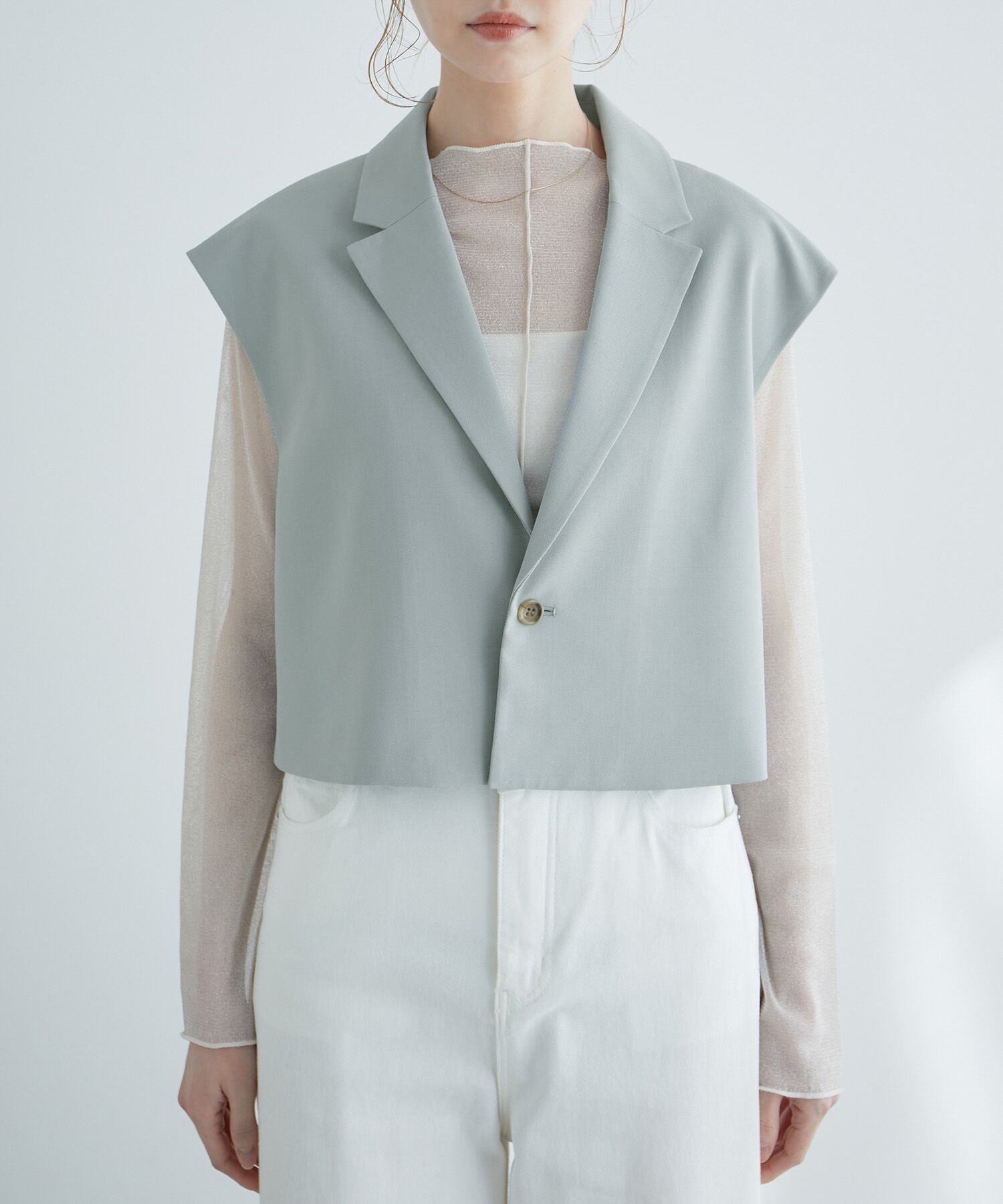 Rope&rsquo;Picnic「ショート丈ジレ/UVカット・リンクコーデ」|ベスト・ジレ|