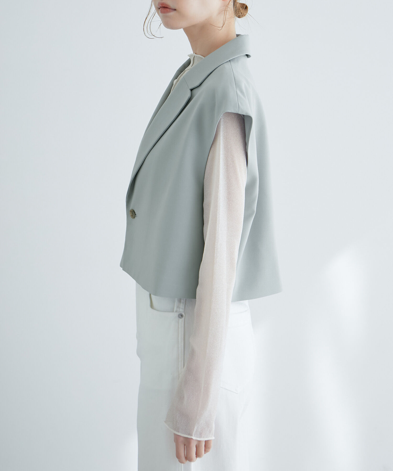 Rope&rsquo;Picnic「ショート丈ジレ/UVカット・リンクコーデ」|ベスト・ジレ|