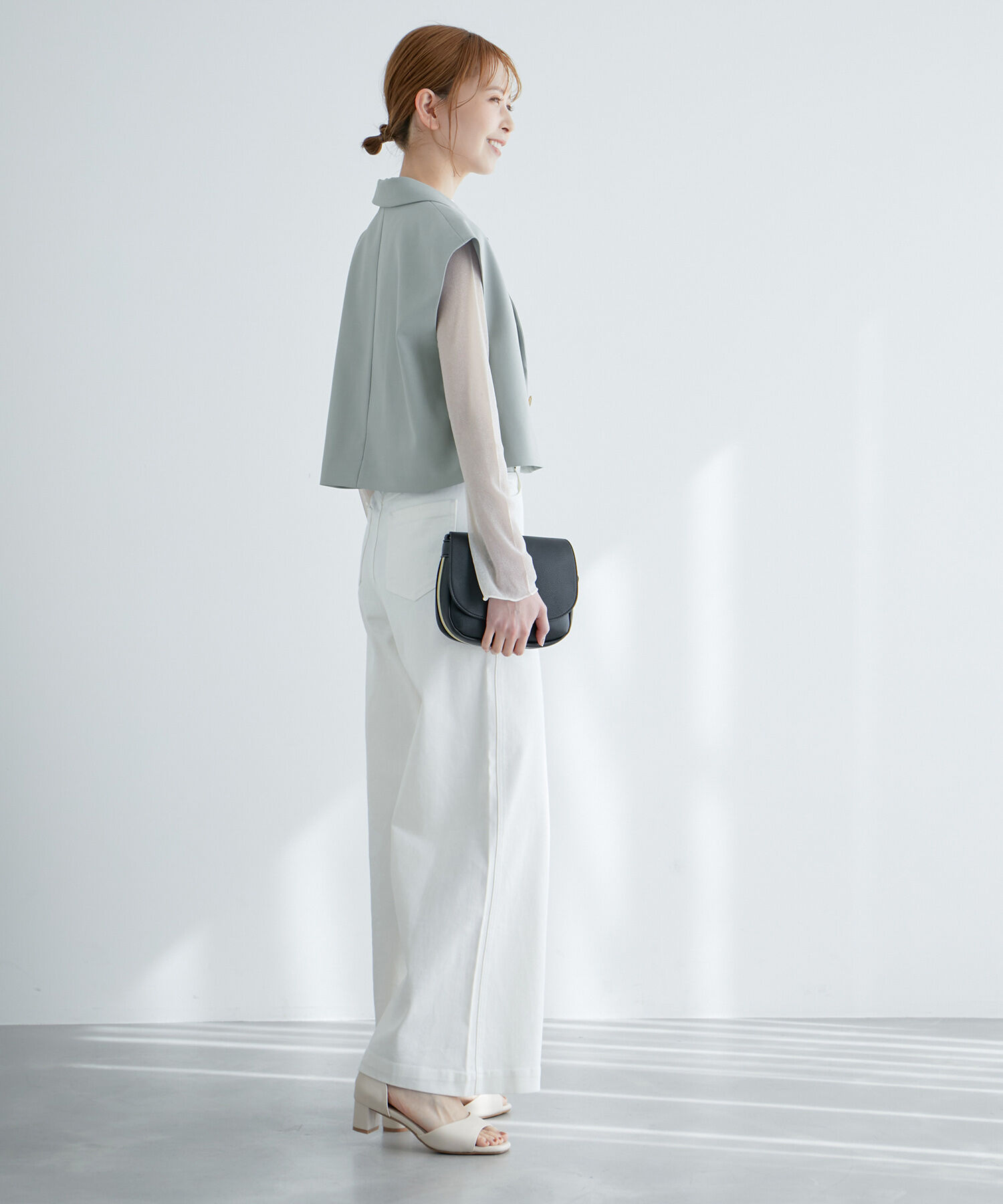 Rope&rsquo;Picnic「ショート丈ジレ/UVカット・リンクコーデ」|ベスト・ジレ|