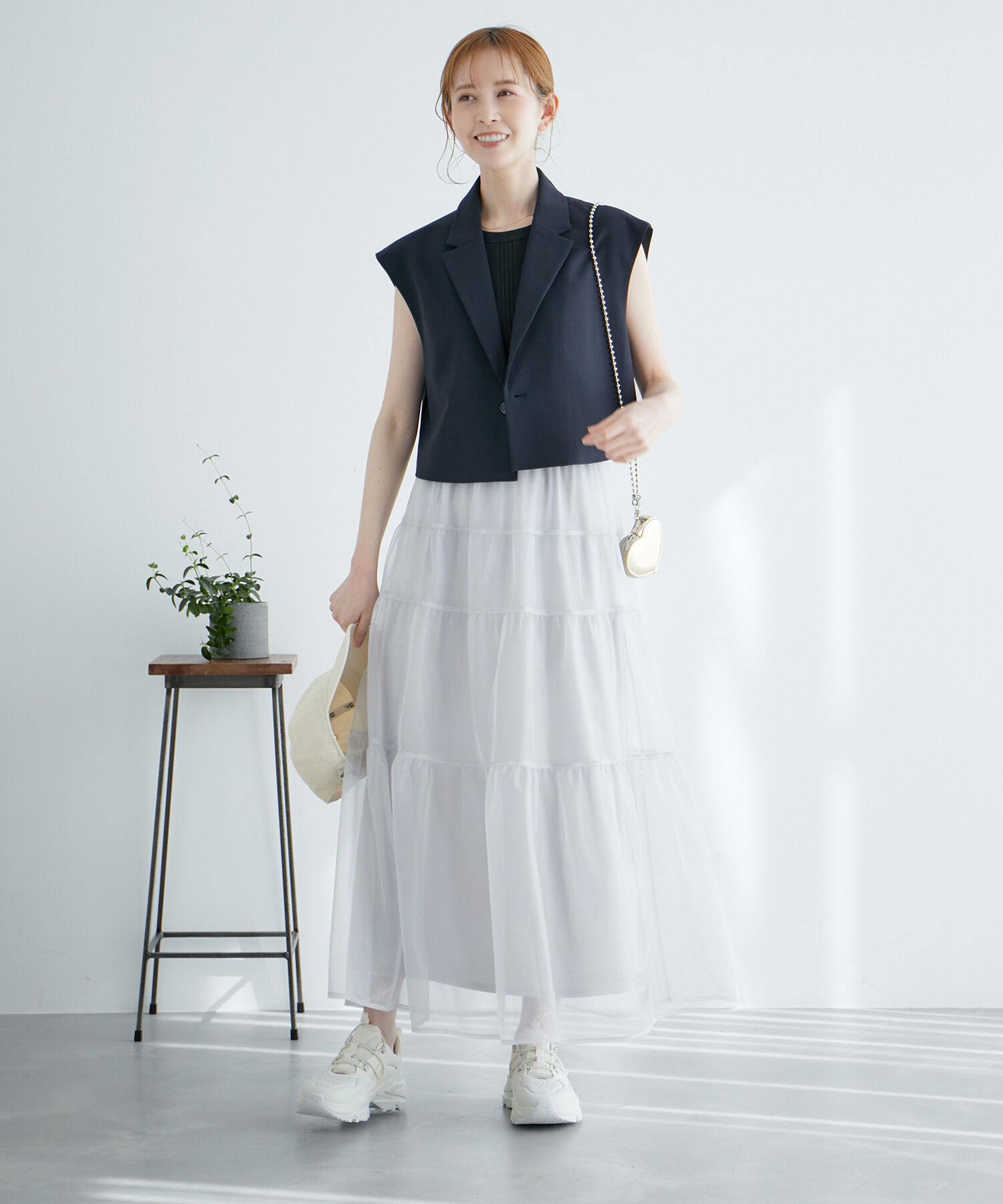 Rope&rsquo;Picnic「ショート丈ジレ/UVカット・リンクコーデ」|ベスト・ジレ|