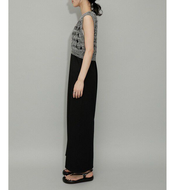 ADAM ET ROPE'「【WEB限定】・【定番人気】パターンニットジレコンビワンピース」|ワンピース|