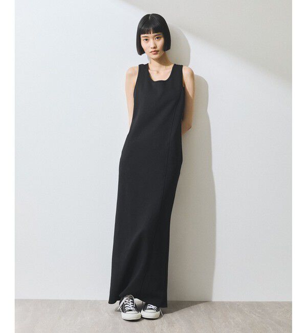 ADAM ET ROPE'「【WEB限定】・【定番人気】パターンニットジレコンビワンピース」|ワンピース|