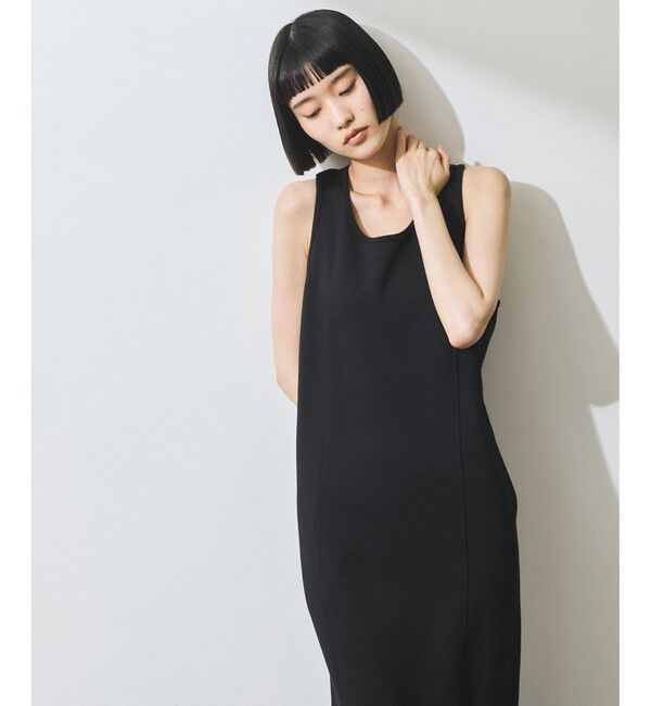 ADAM ET ROPE'「【WEB限定】・【定番人気】パターンニットジレコンビワンピース」|ワンピース|