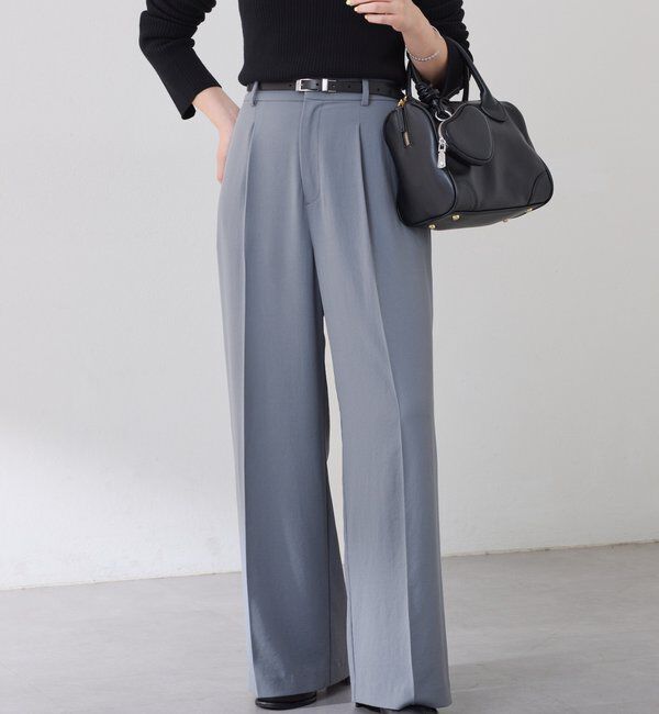  「ジャージワイドパンツ」|チノ|グレー