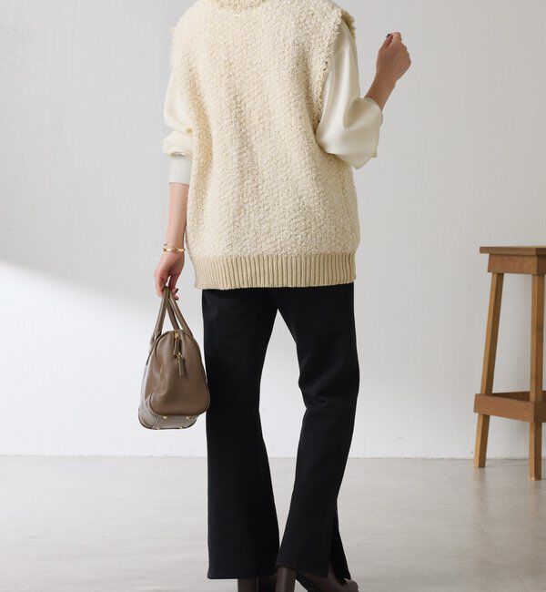  「ツイードライクニットベスト」|ニット・セーター|