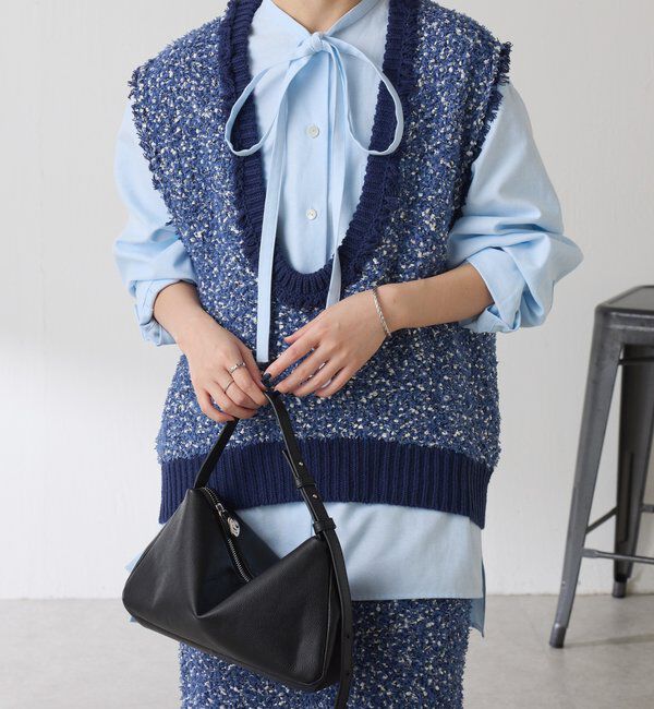  「ツイードライクニットベスト」|ニット・セーター|