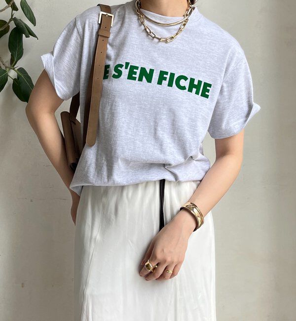  「【新色追加】JES'EN FICHEフロッキーロゴTEE」|Tシャツ・カットソー|ライトグレー