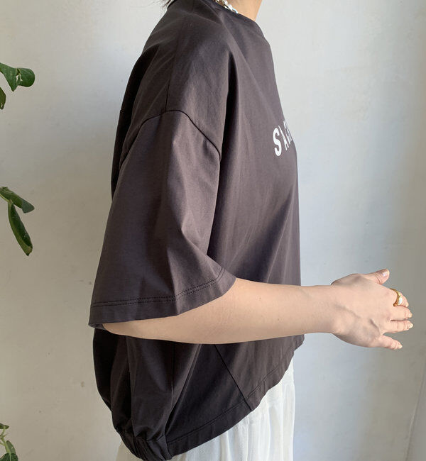  「【WEB限定】バックギャザーSACREDロゴTEE」|Tシャツ・カットソー|