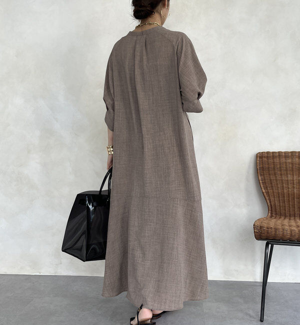  「【WEB限定】ロープベルトリネンライクワンピース」|ワンピース|