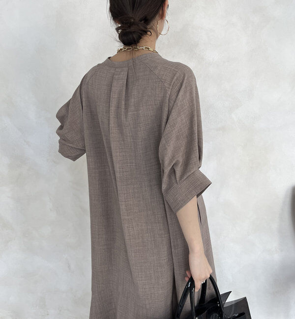  「【WEB限定】ロープベルトリネンライクワンピース」|ワンピース|
